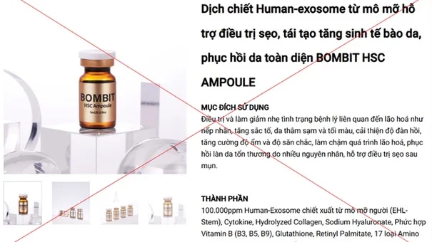 Phát hiện nhiều cơ sở quảng cáo sản phẩm công nghệ tế bào gốc trái phép ở TPHCM