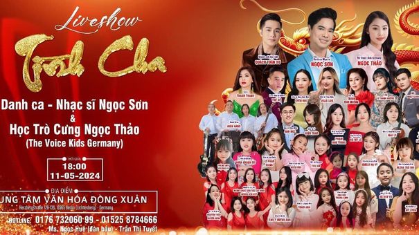 Vừa công bố, liveshow “Tình cha” của Ngọc Sơn - Ngọc Thảo tại Châu Âu đã cháy vé