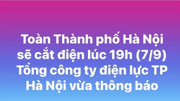EVN bác tin cắt điện toàn TP Hà Nội