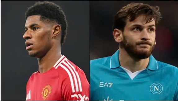 Man Utd để mắt tới thỏa thuận hoán đổi Marcus Rashford lấy Khvicha Kvaratskhelia của Napoli