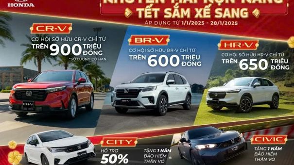Honda Việt Nam triển khai chương trình khuyến mại hấp dẫn cho các dòng xe