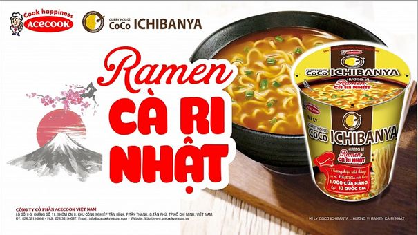 Acecook Việt Nam ra mắt sản phẩm mới Mì ly Curry House Coco Ichibanya với hương vị ramen cà ri Nhật