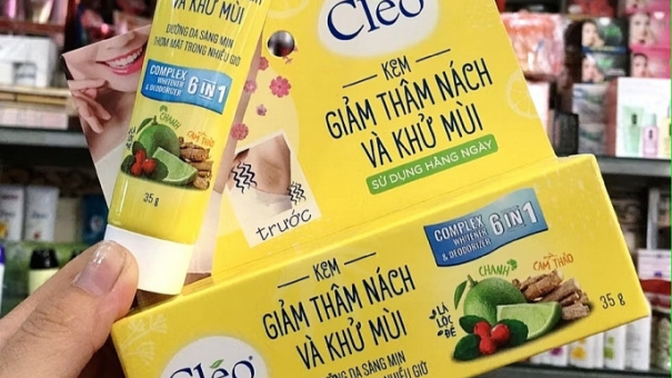Đình chỉ lưu hành, thu hồi và tiêu hủy lô sản phẩm mỹ phẩm Kem giảm thâm nách và khử mùi Cléo - Hộp 1 tuýp 35g