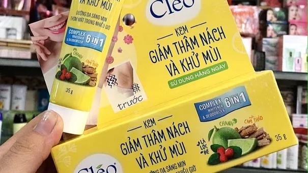 Đình chỉ lưu hành, thu hồi và tiêu hủy lô sản phẩm mỹ phẩm Kem giảm thâm nách và khử mùi Cléo - Hộp 1 tuýp 35g