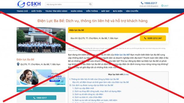 EVNNPC cảnh báo khẩn trang web giả mạo lừa đảo khách hàng