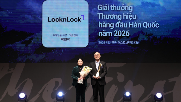 LocknLock khẳng định vị thế dẫn đầu tại Giải thưởng Thương hiệu hàng đầu Hàn Quốc năm 2026